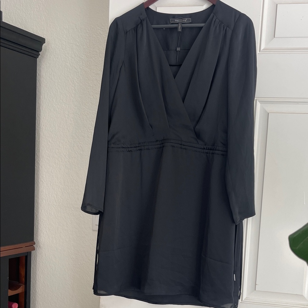 BCBGMaxAzria Charcoal Long Sleeve Dress